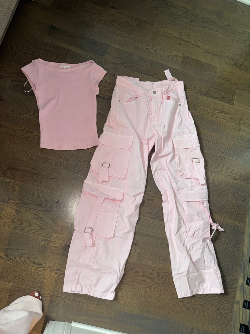 Zara top and Pink Cargo Pants — Women never worn!
